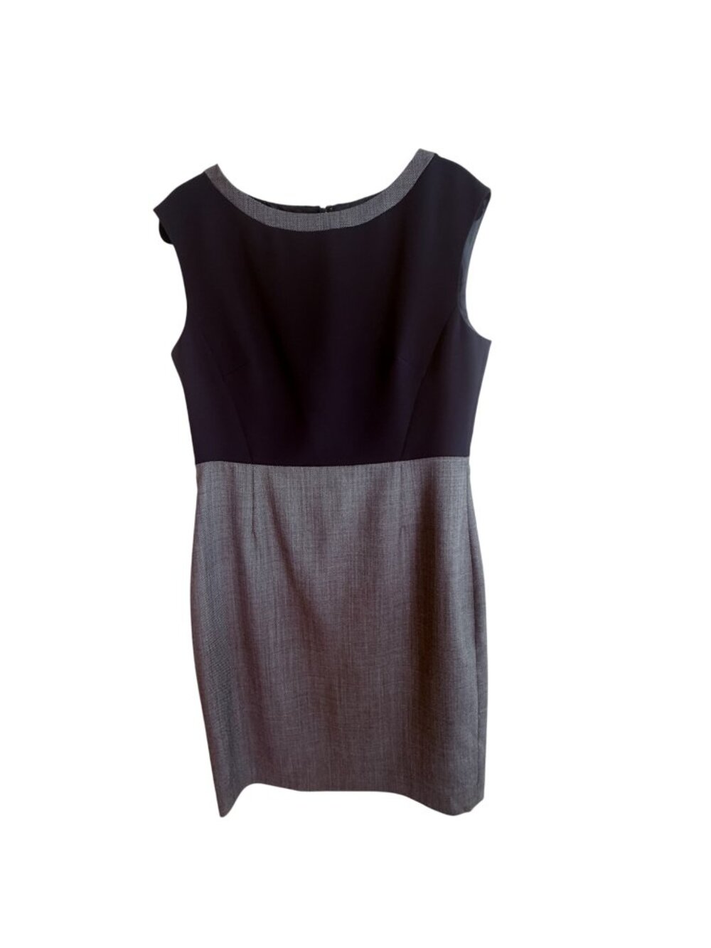 Hobbs London Navy & Grey Colorblock Sheath Dress Size US 10 UK 14 EU 42 Professi